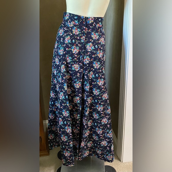 Vintage ELKONT Maxi Flare Skirt Floral High Rise 38 Europe size - Picture 11 of 12